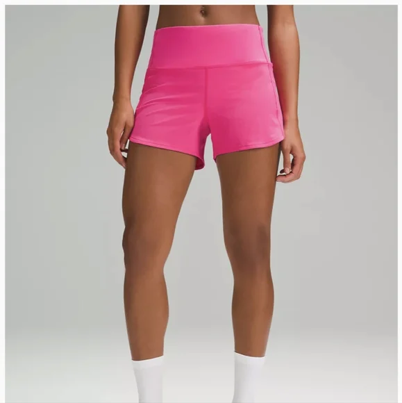 lululemon athletica, Shorts, Lululemon Size 4 Sonic Pink Speed Up  Highrise Lined Short